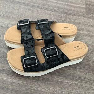 Clarks platform sandals